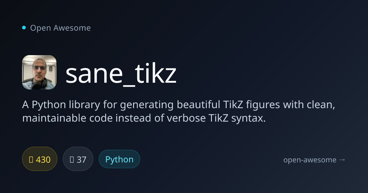 sane_tikz — Python Library for Clean TikZ Figures | Open Awesome
