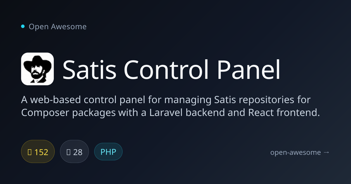 Satis Control Panel — Composer Repository Manager | Open Awesome