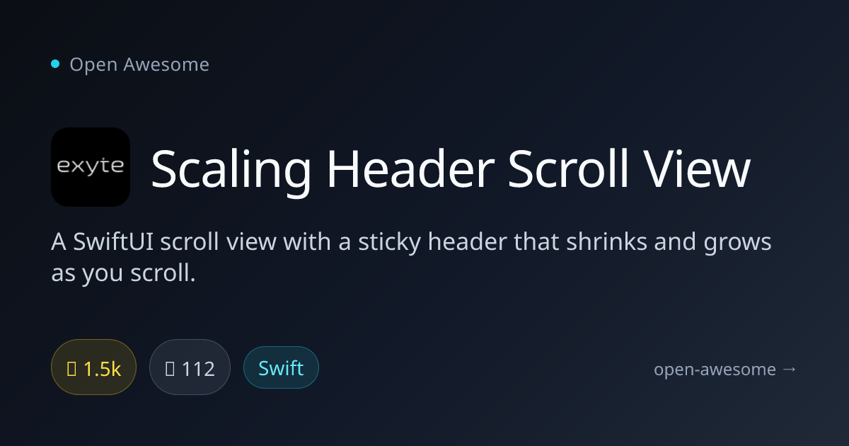 Scaling Header Scroll View — SwiftUI Sticky Header Scroll View | Open ...