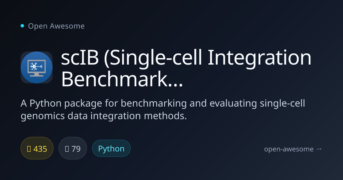 scIB (Single-cell Integration Benchmarks) — Single-Cell Genomics ...