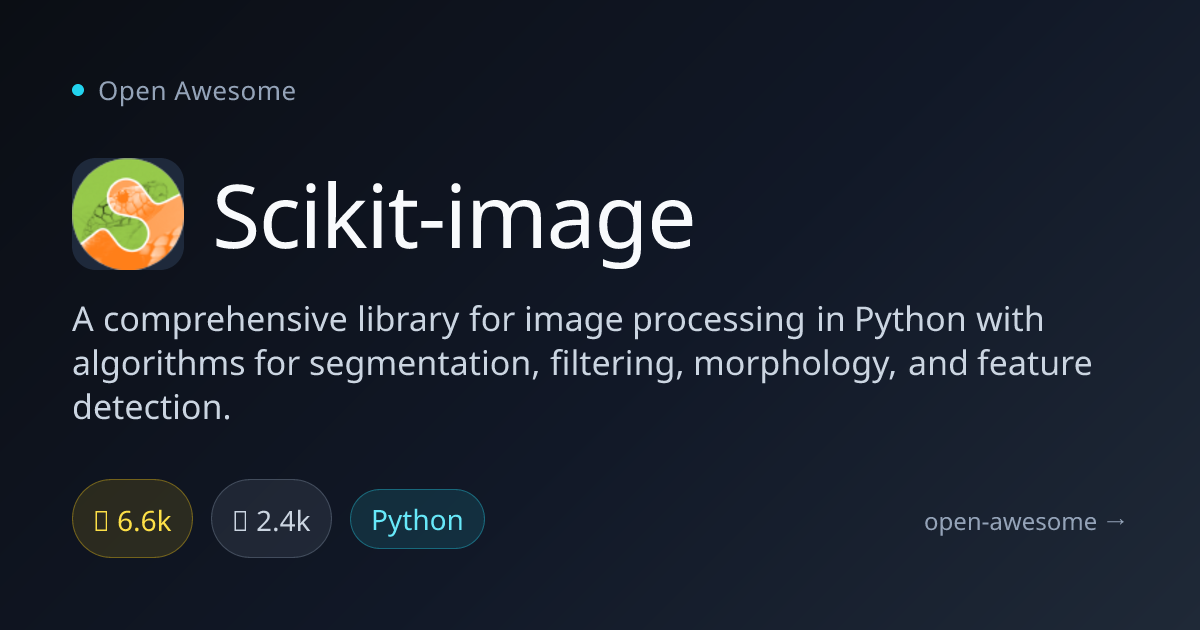 Scikit-image — Image Processing Library for Python | Open Awesome
