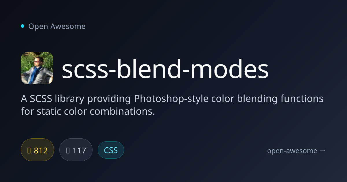scss-blend-modes — SCSS Color Blending Functions | Open Awesome