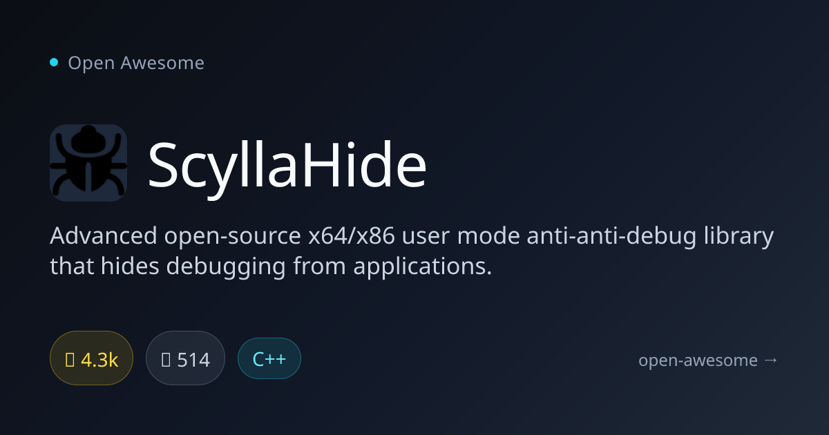 ScyllaHide — Advanced Anti-Anti-Debug Library | Open Awesome