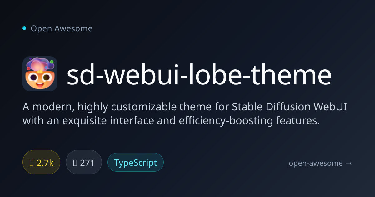 sd-webui-lobe-theme — Stable Diffusion WebUI Theme | Open Awesome