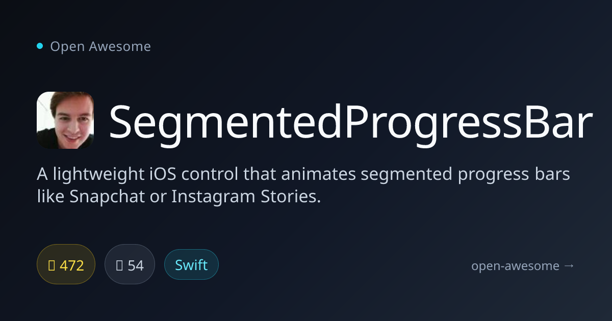 SegmentedProgressBar — iOS Animated Progress Control | Open Awesome