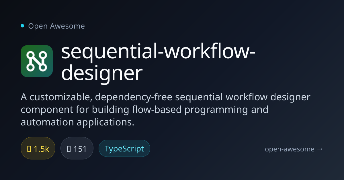 sequential-workflow-designer — Customizable Sequential Workflow ...