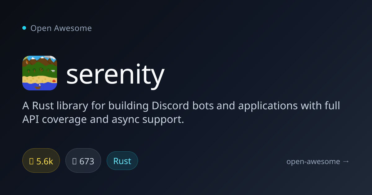serenity — Discord Bot Toolkit for Rust | Open Awesome