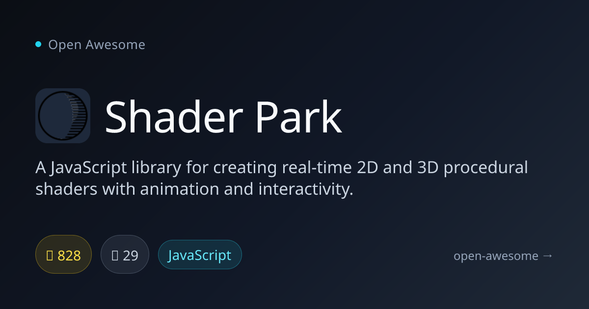 Shader Park — Real-Time Procedural Shader Library | Open Awesome