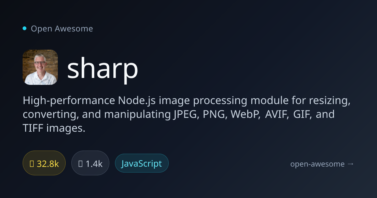 sharp — Node.js Image Processing Module | Open Awesome