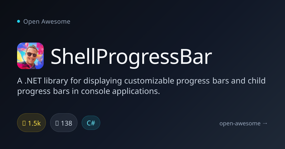 ShellProgressBar — Customizable Console Progress Bars | Open Awesome