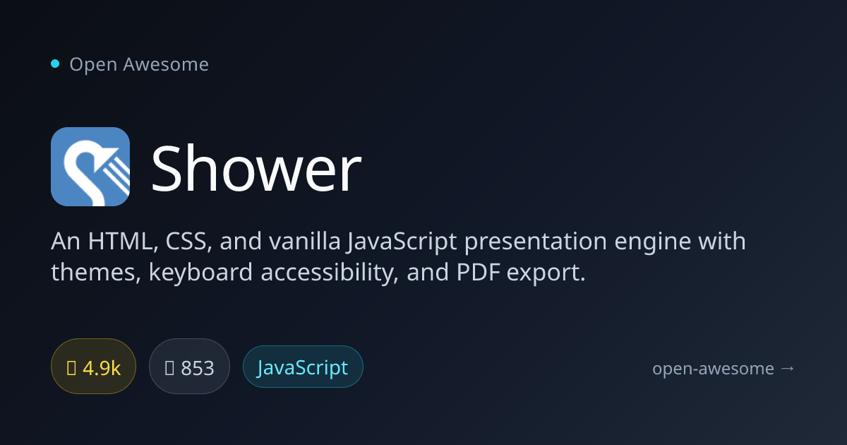Shower — HTML Presentation Engine | Open Awesome