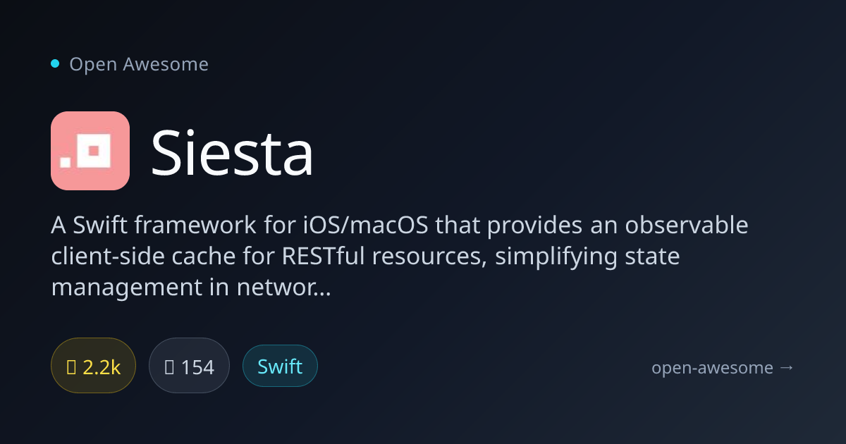 Siesta — REST Cache Framework | Open Awesome