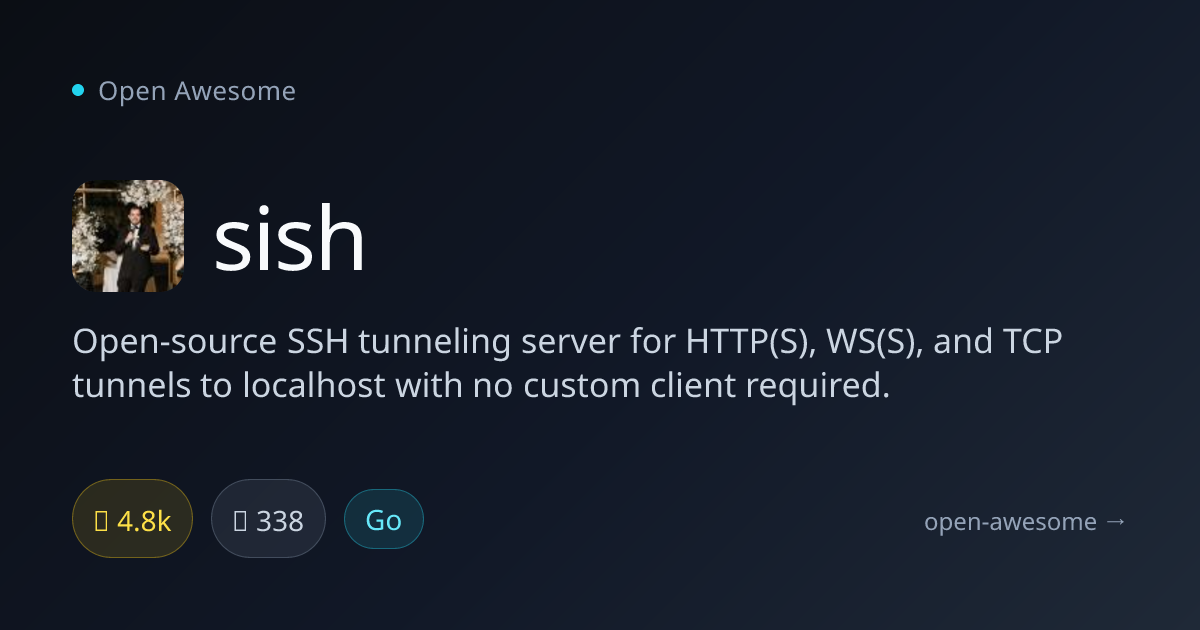 sish — SSH Tunneling Server | Open Awesome