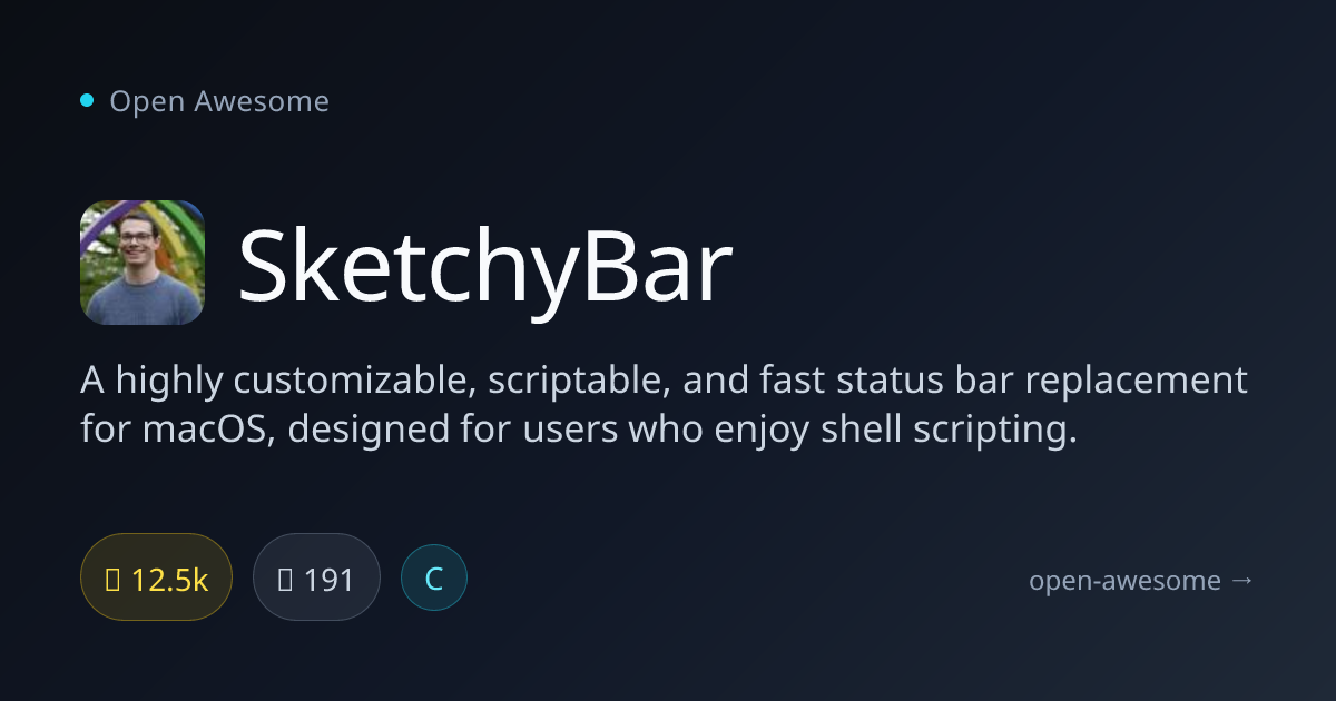 SketchyBar — Custom macOS Status Bar | Open Awesome
