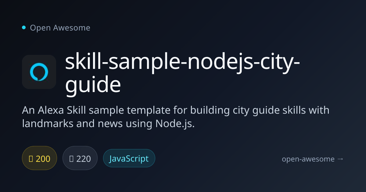 skill-sample-nodejs-city-guide — Alexa Skill Template for City Guides ...