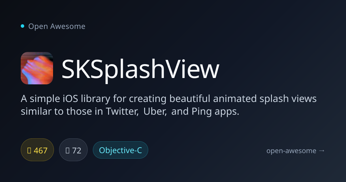 SKSplashView — iOS Animated Splash View Library | Open Awesome