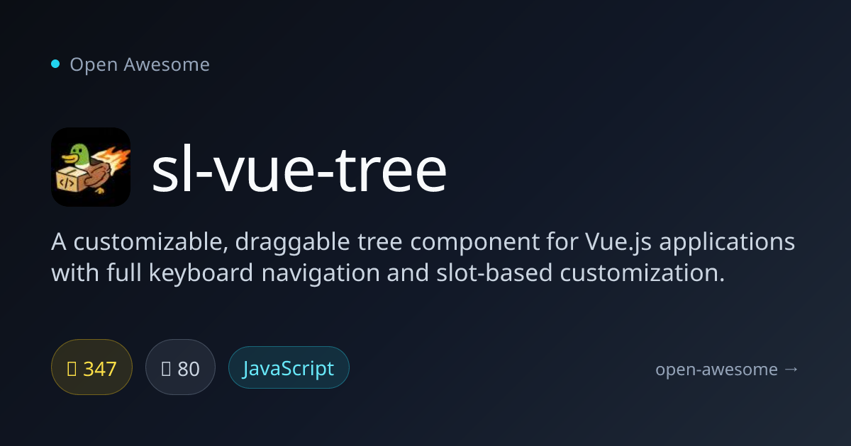 sl-vue-tree — Draggable Vue Tree Component | Open Awesome
