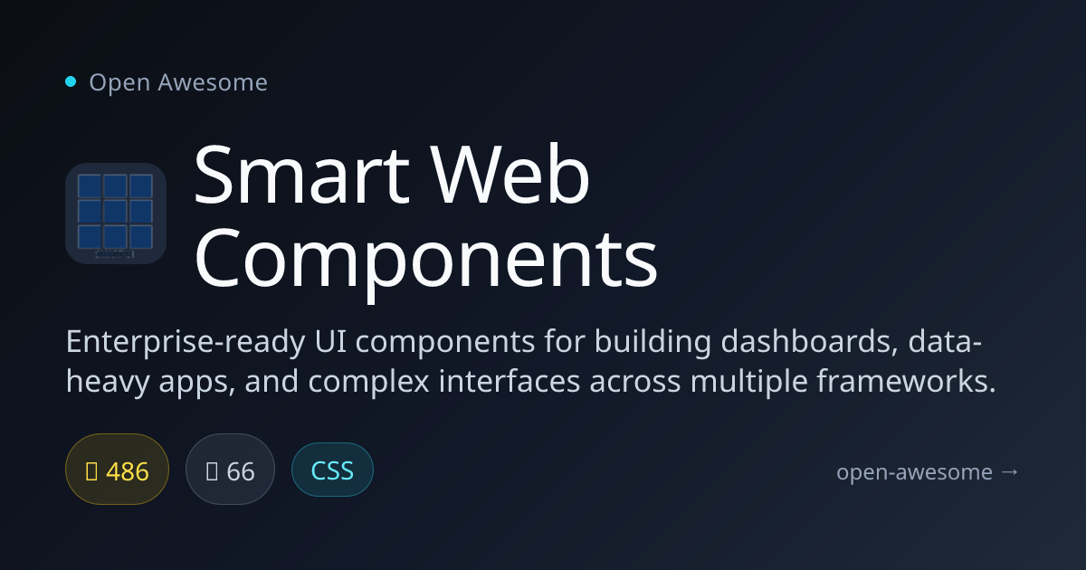 Smart Web Components — Enterprise-Ready UI Components | Open Awesome