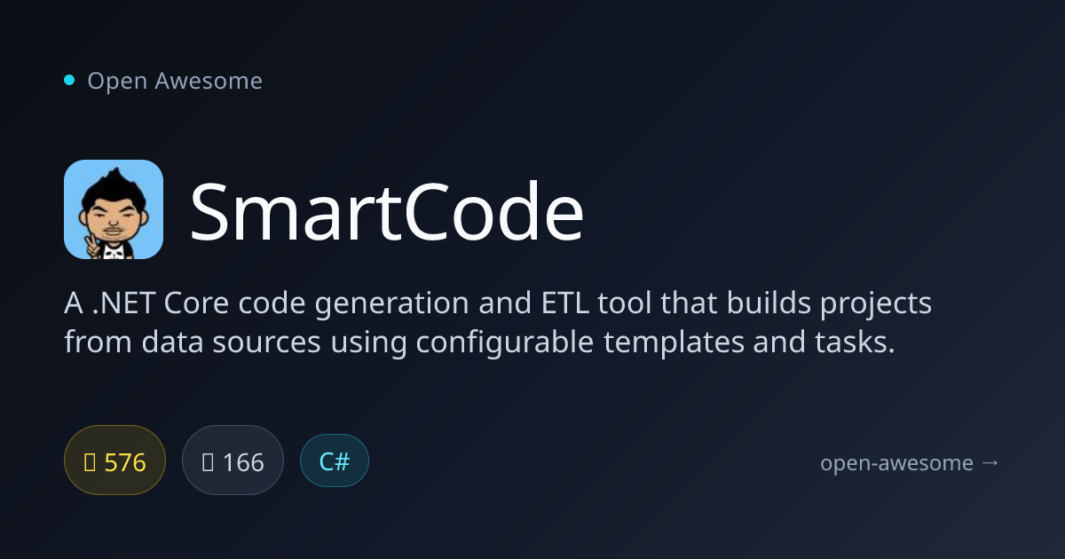 SmartCode — .NET Core Code Generation Tool | Open Awesome