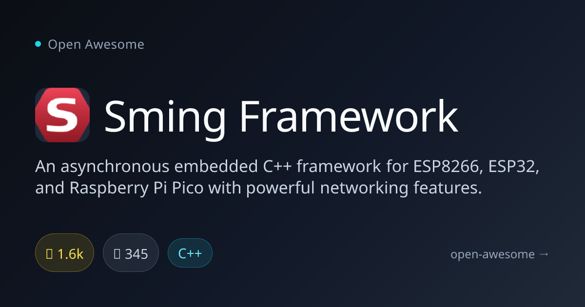 Sming Framework — Embedded C++ Framework for ESP | Open Awesome