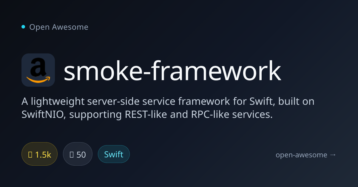 smoke-framework — Lightweight Swift Server Framework | Open Awesome