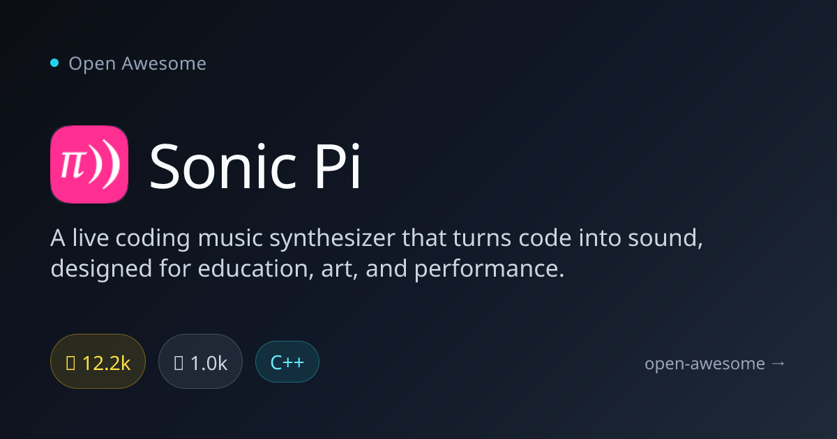 Sonic Pi — Code-Based Music Creation Tool | Open Awesome