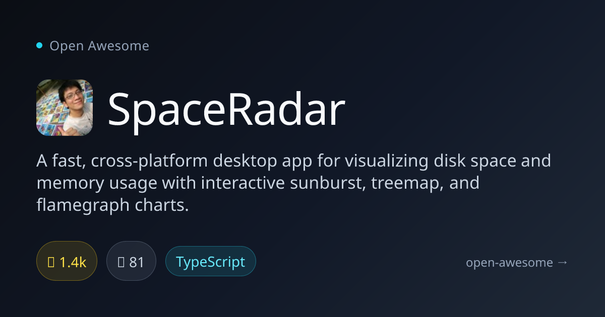 SpaceRadar — Disk & Memory Visualization Tool | Open Awesome