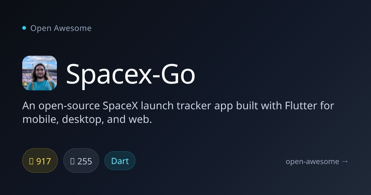 Spacex-Go — SpaceX Launch Tracker App | Open Awesome