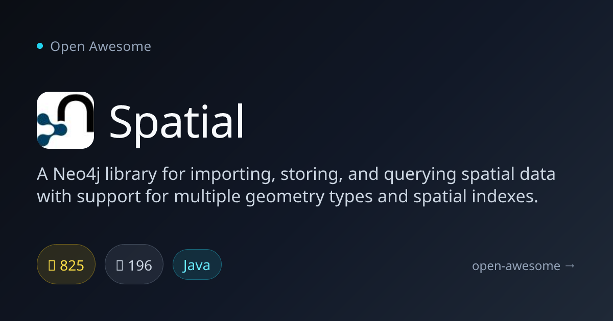 Spatial — Neo4j Spatial Data Library | Open Awesome