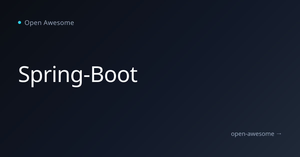 Spring-Boot | Open Awesome