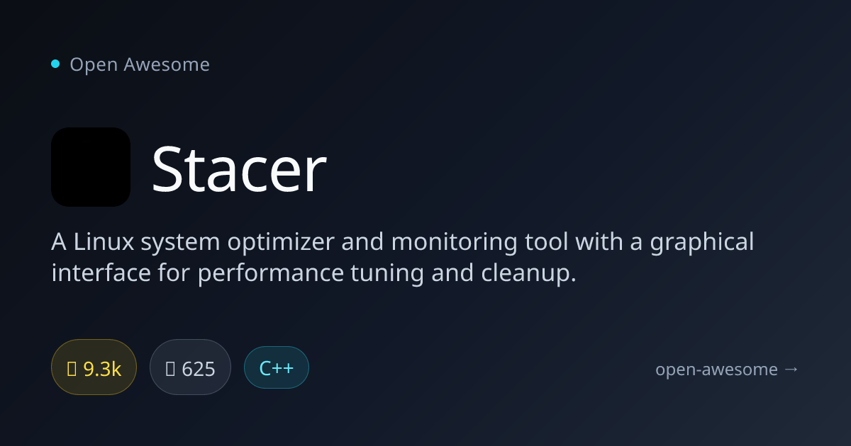 Stacer — Linux System Optimizer & Monitor | Open Awesome