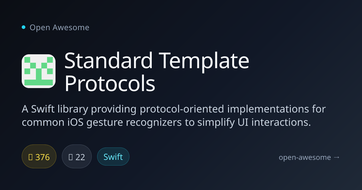Standard Template Protocols — Swift Gesture Recognizer Protocols | Open ...