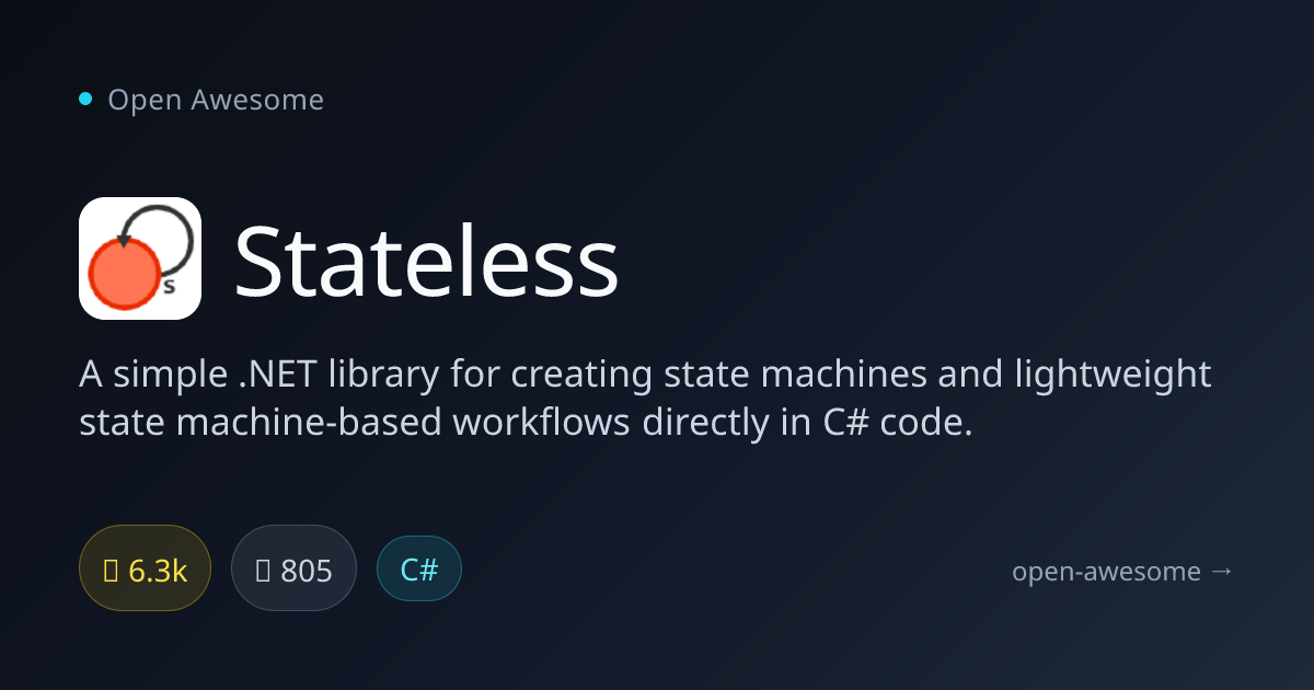 Stateless — .NET State Machine Library | Open Awesome