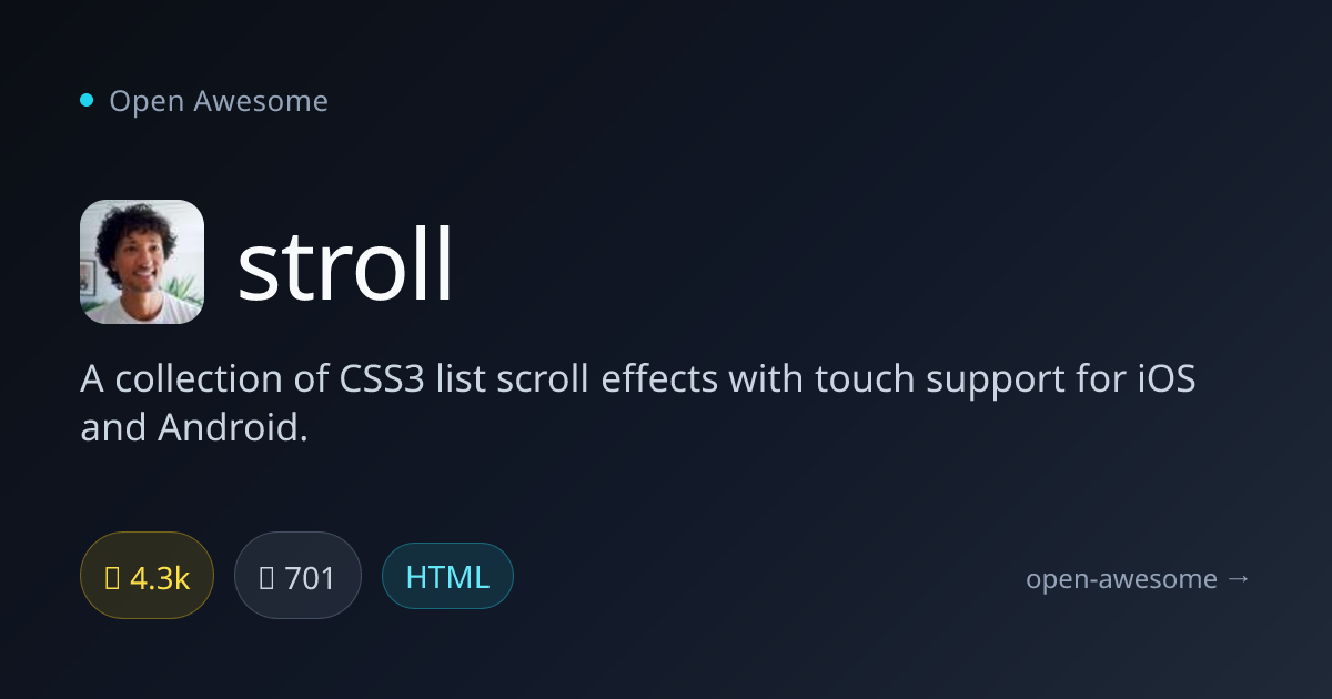stroll — CSS3 List Scroll Effects | Open Awesome