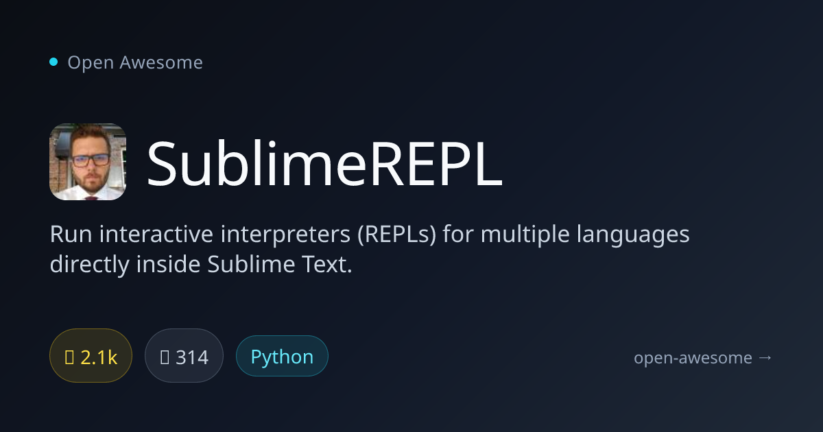 SublimeREPL — Sublime Text REPL Integration | Open Awesome