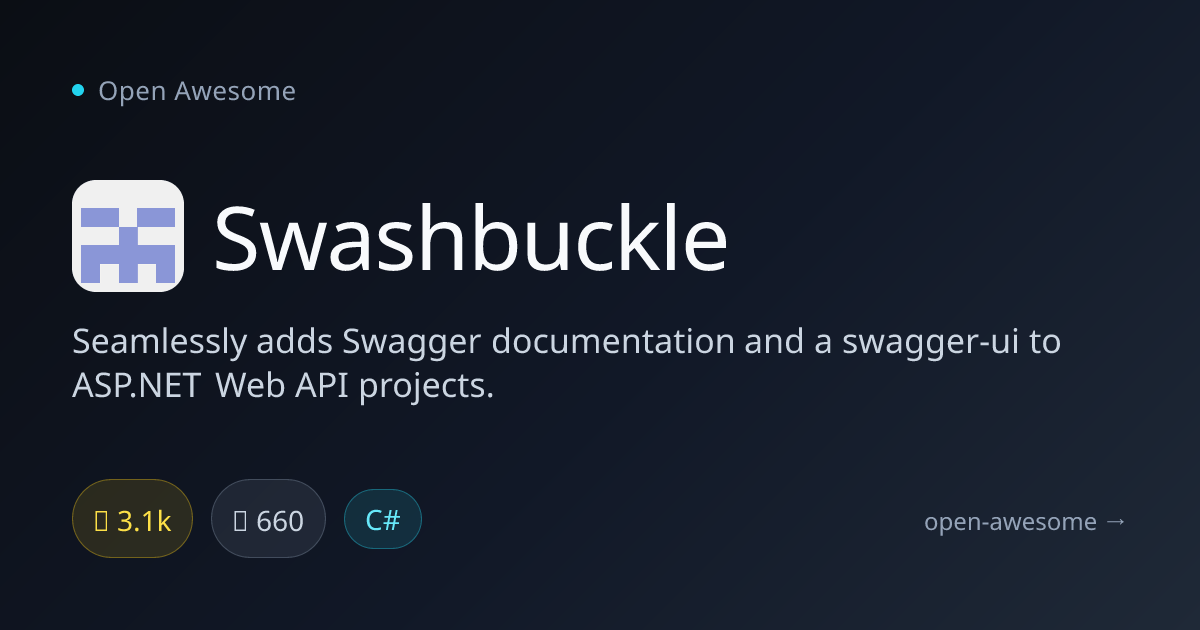 Swashbuckle — Swagger Docs for ASP.NET Web API | Open Awesome