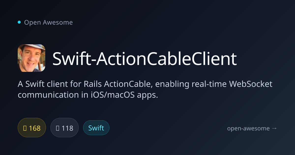 Swift-ActionCableClient — Swift Client for Rails ActionCable | Open Awesome