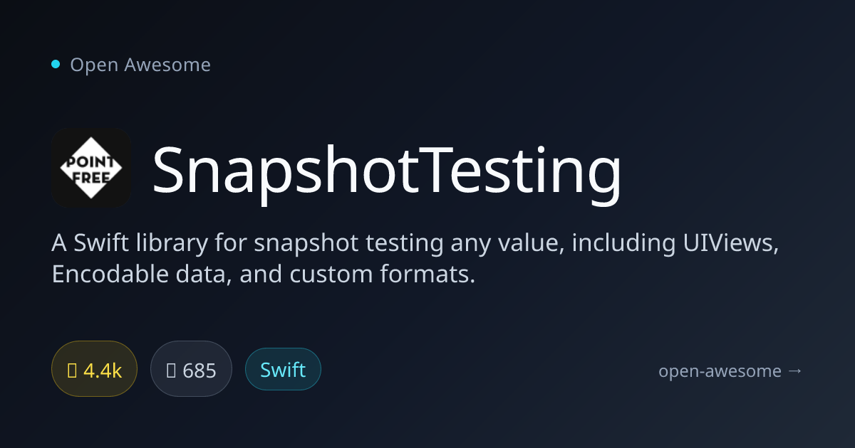 SnapshotTesting — Swift Snapshot Testing Library | Open Awesome