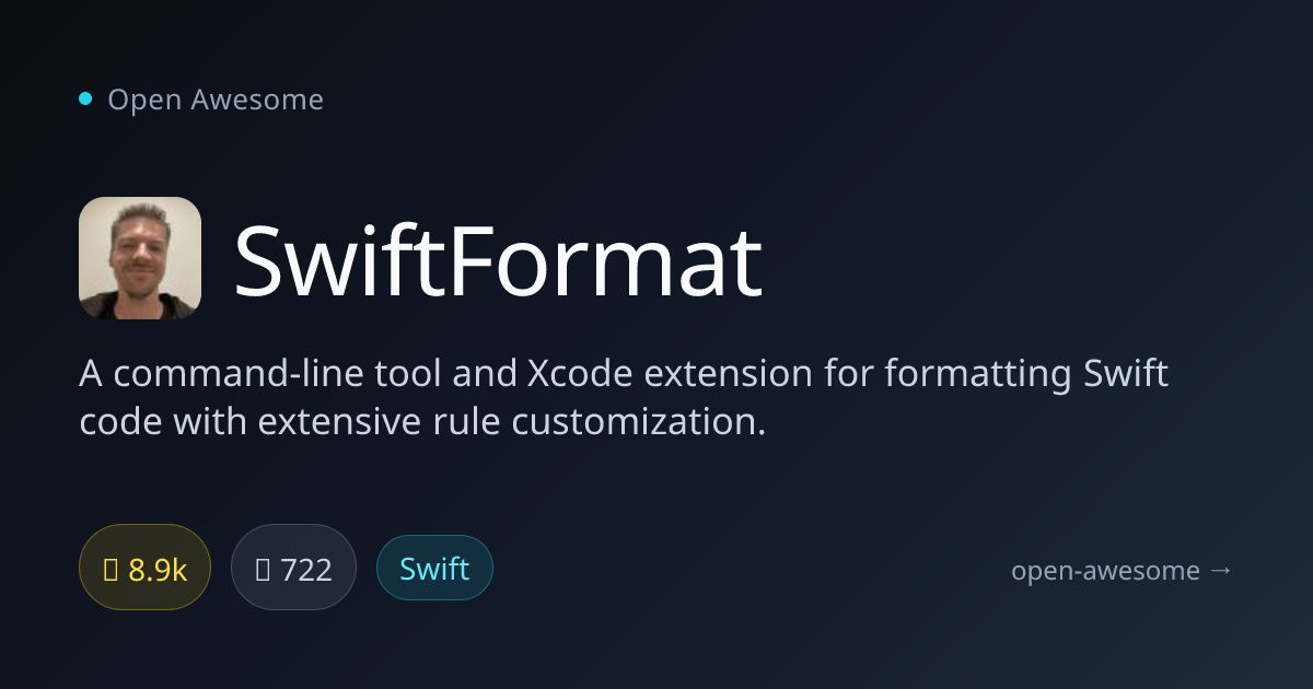 SwiftFormat — Swift Code Formatter Tool | Open Awesome