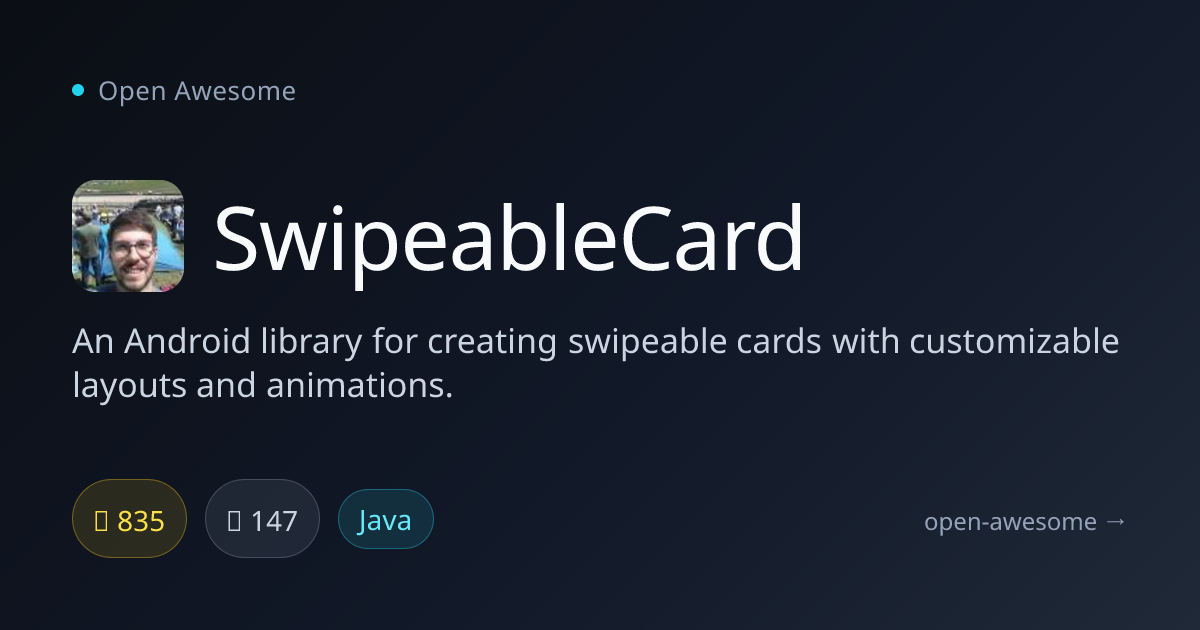 SwipeableCard — Android Swipeable Card Library | Open Awesome