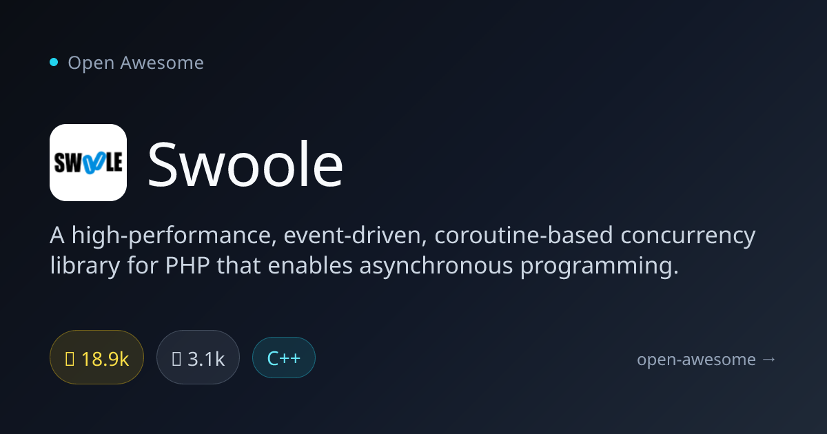 Swoole — Async PHP Concurrency Library | Open Awesome