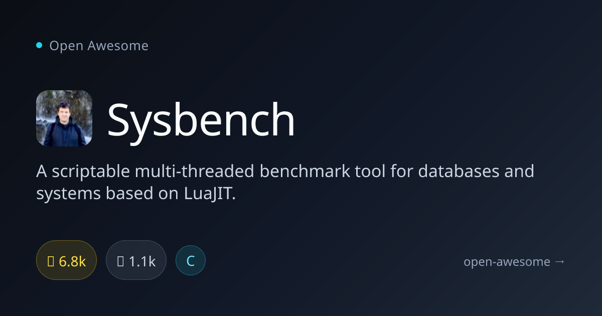 Sysbench — LuaJIT-Based Benchmark Tool | Open Awesome