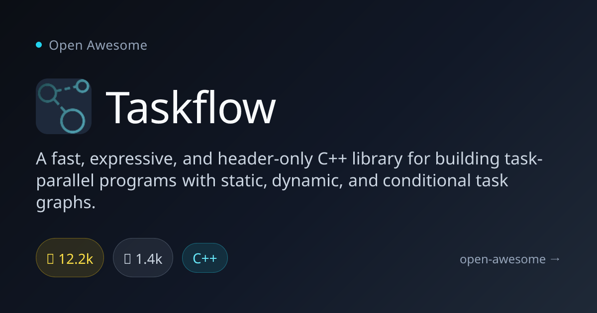 Taskflow — C++ Task-Parallel Programming Library | Open Awesome