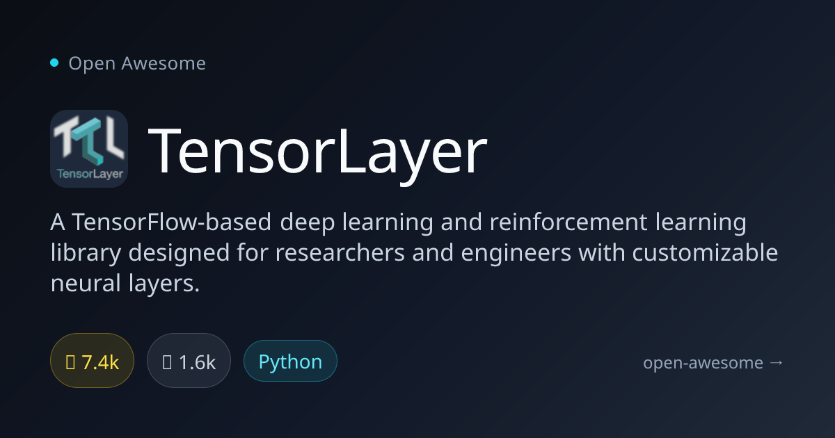 TensorLayer — TensorFlow Deep Learning Library | Open Awesome