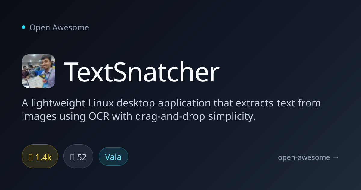 TextSnatcher — Linux OCR Text Extractor | Open Awesome