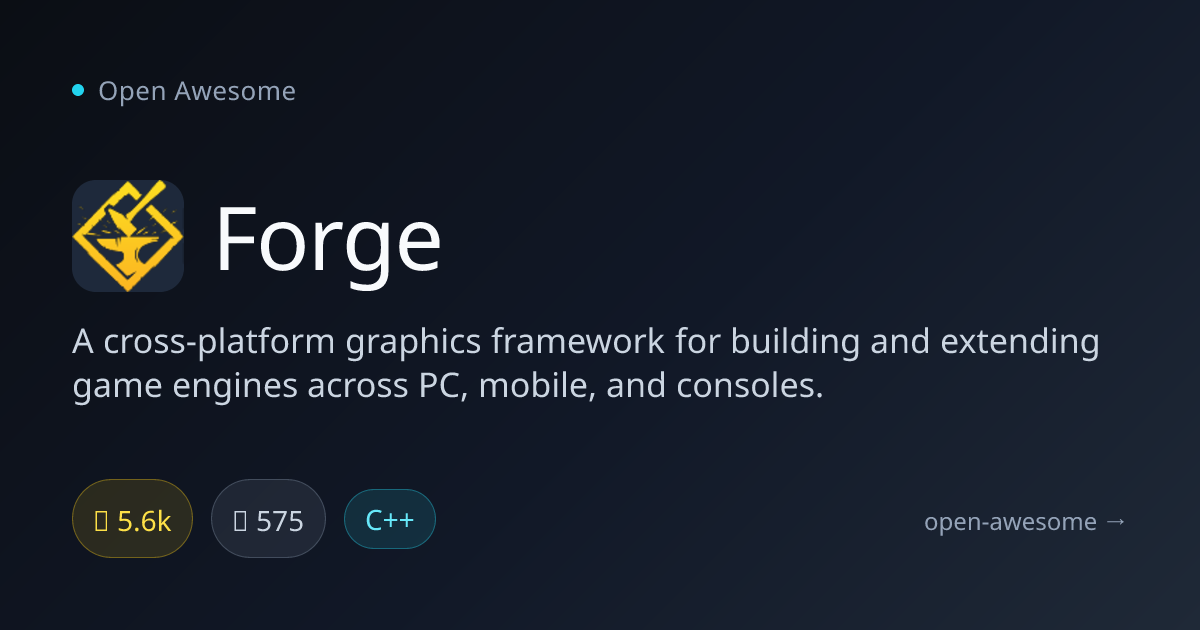 Forge — Cross-Platform Graphics Framework | Open Awesome