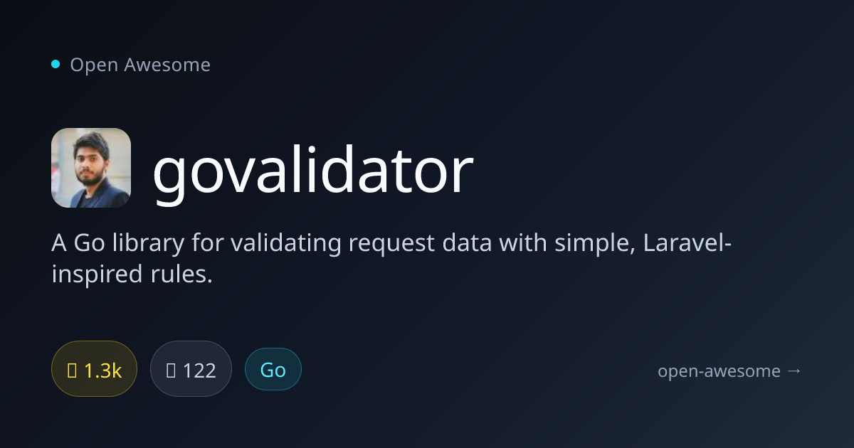 govalidator — Go Request Data Validator | Open Awesome