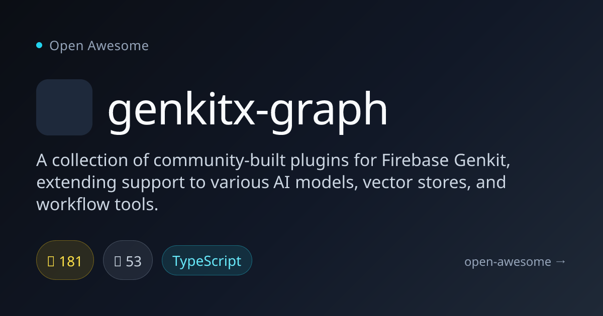 genkitx-graph — Firebase Genkit AI Plugins | Open Awesome
