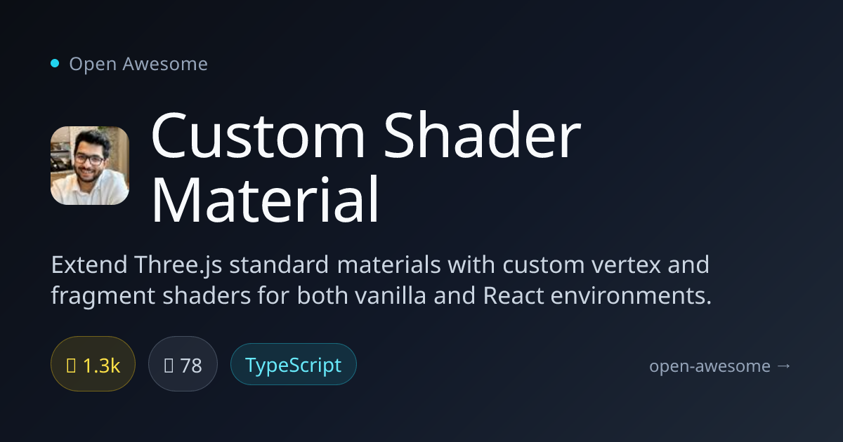 Custom Shader Material — Three.js Custom Shader Extension | Open Awesome