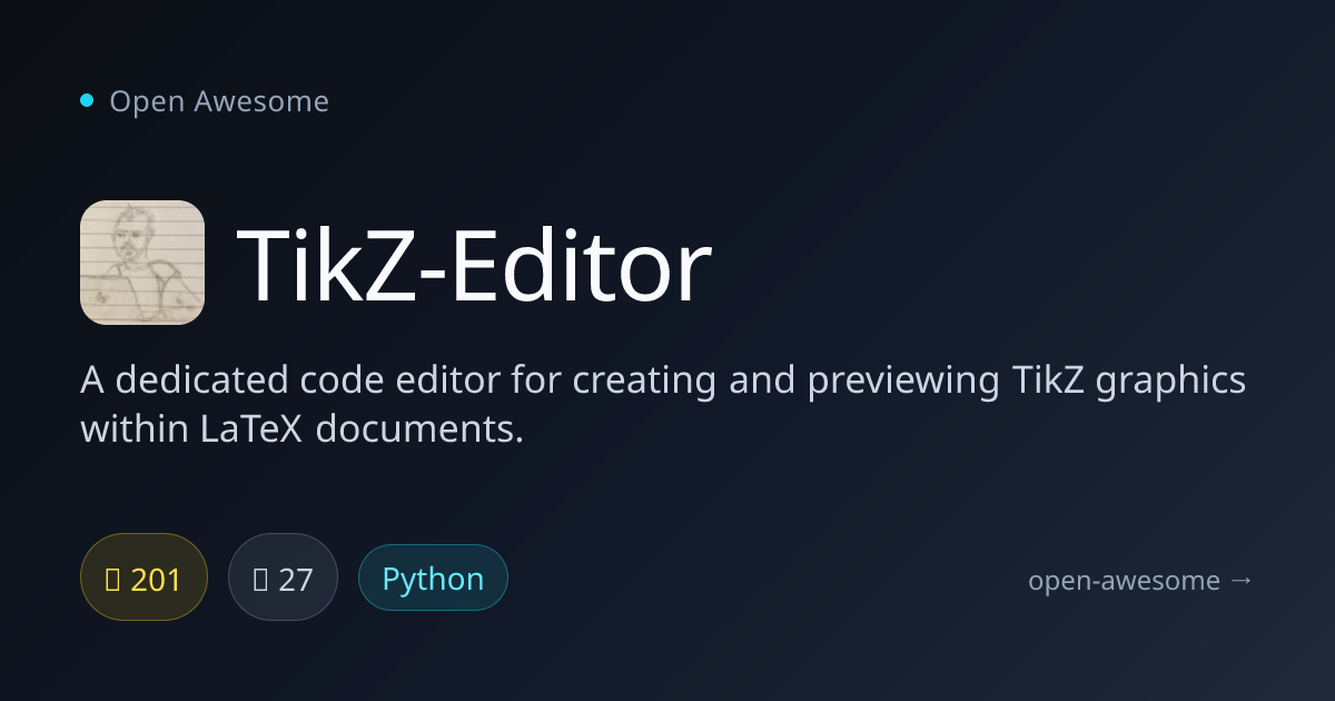 TikZ-Editor — LaTeX TikZ Graphics Editor | Open Awesome